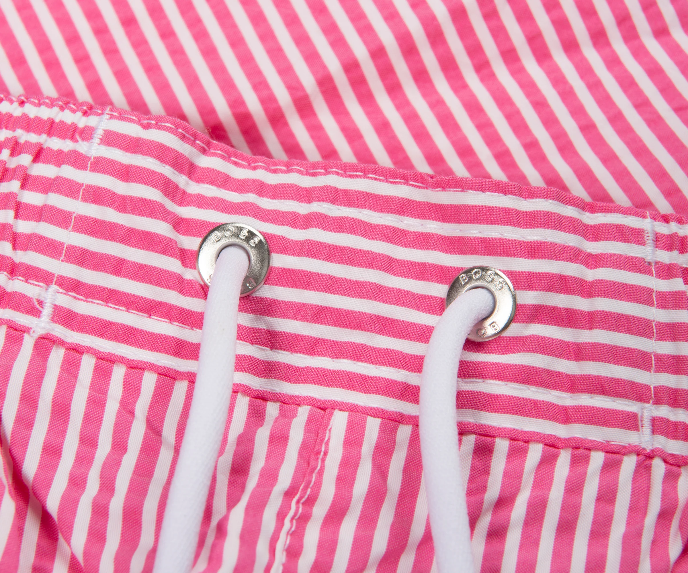 Boss Velvetfish Striped Swim Shorts Pink - Image 2