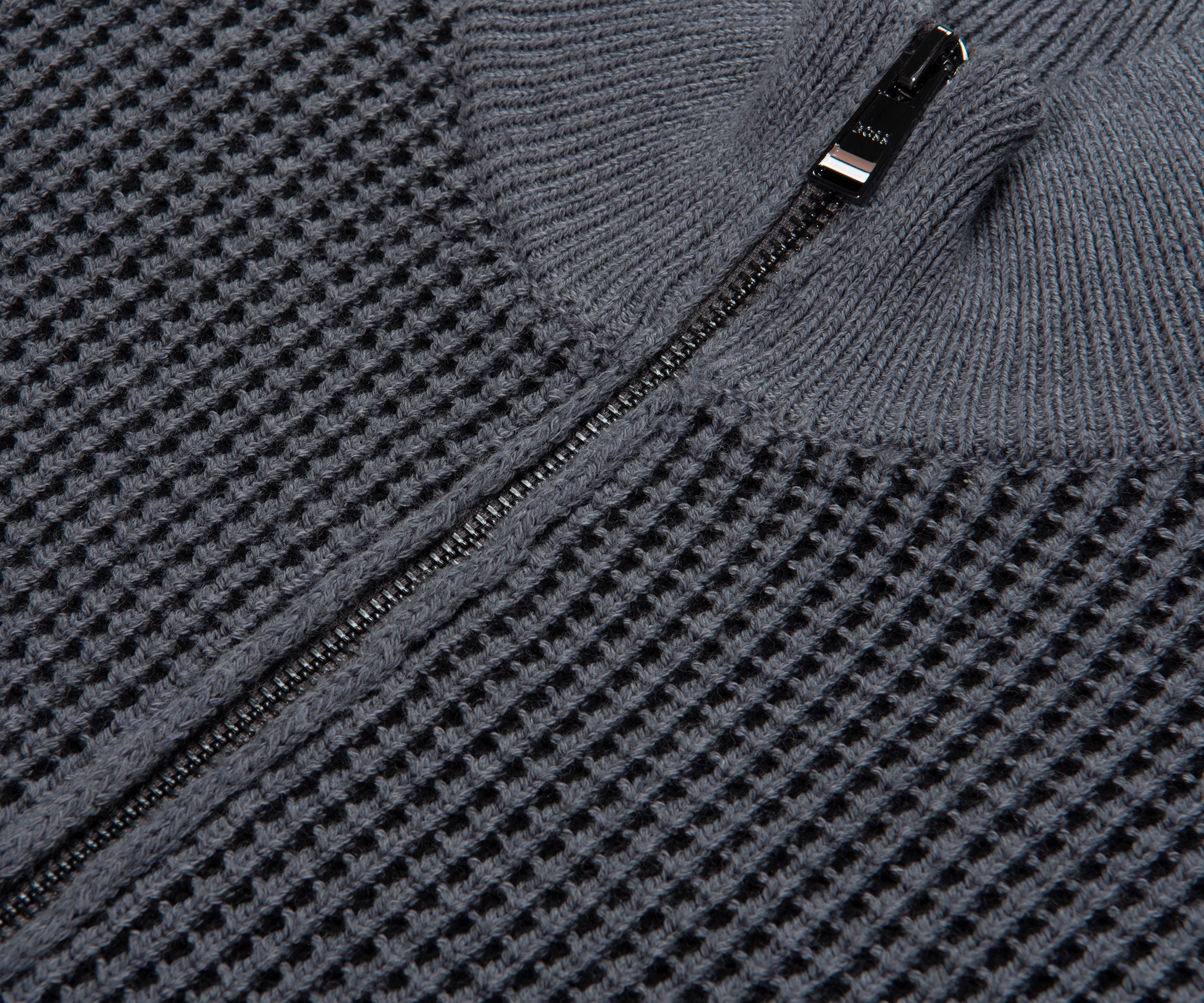 Boss Mabeo Full Zip Cardigan Medium Grey - Image 3