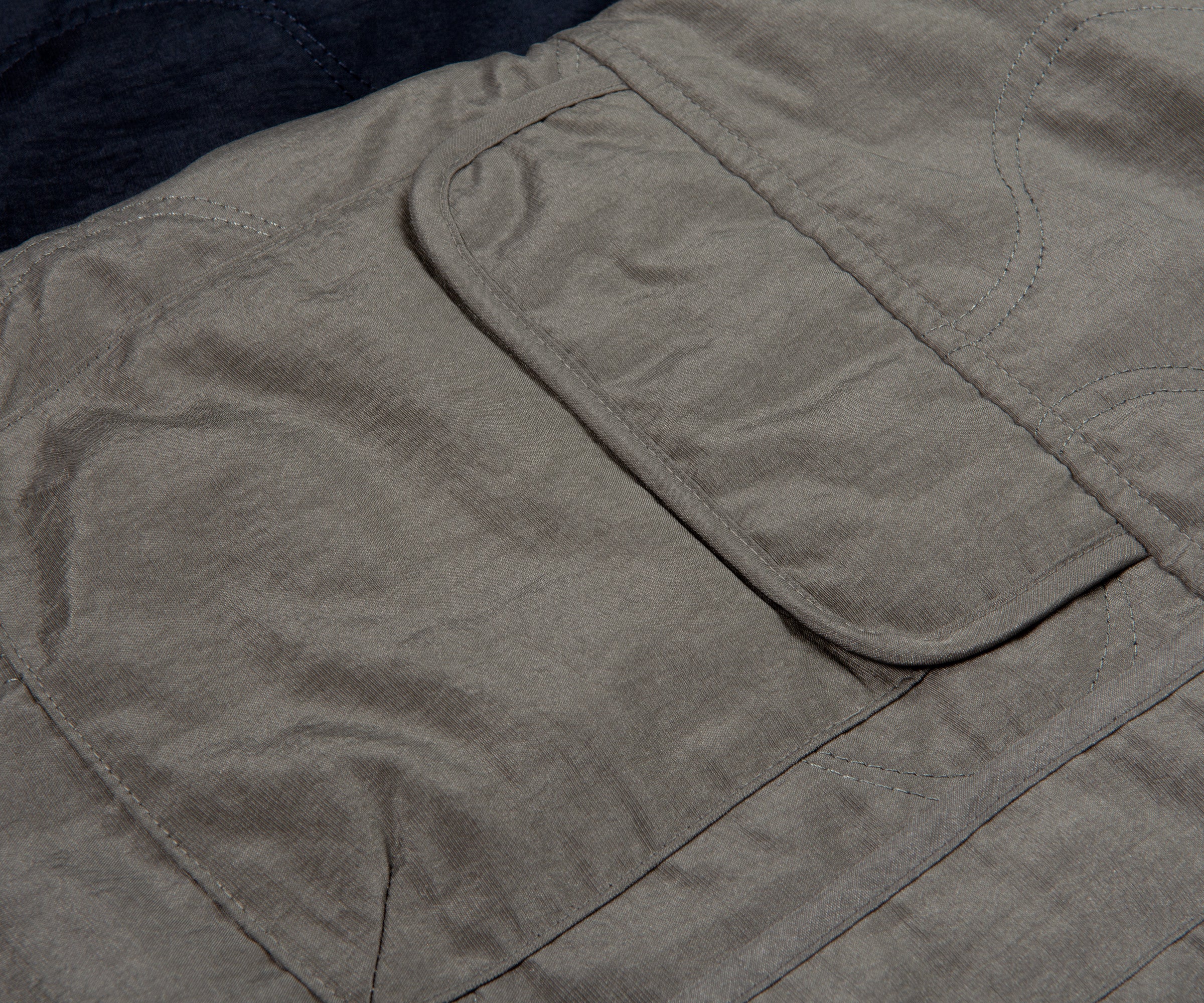 Emporio Armani Quilted Bomber Jacket Forest Fog - Image 4