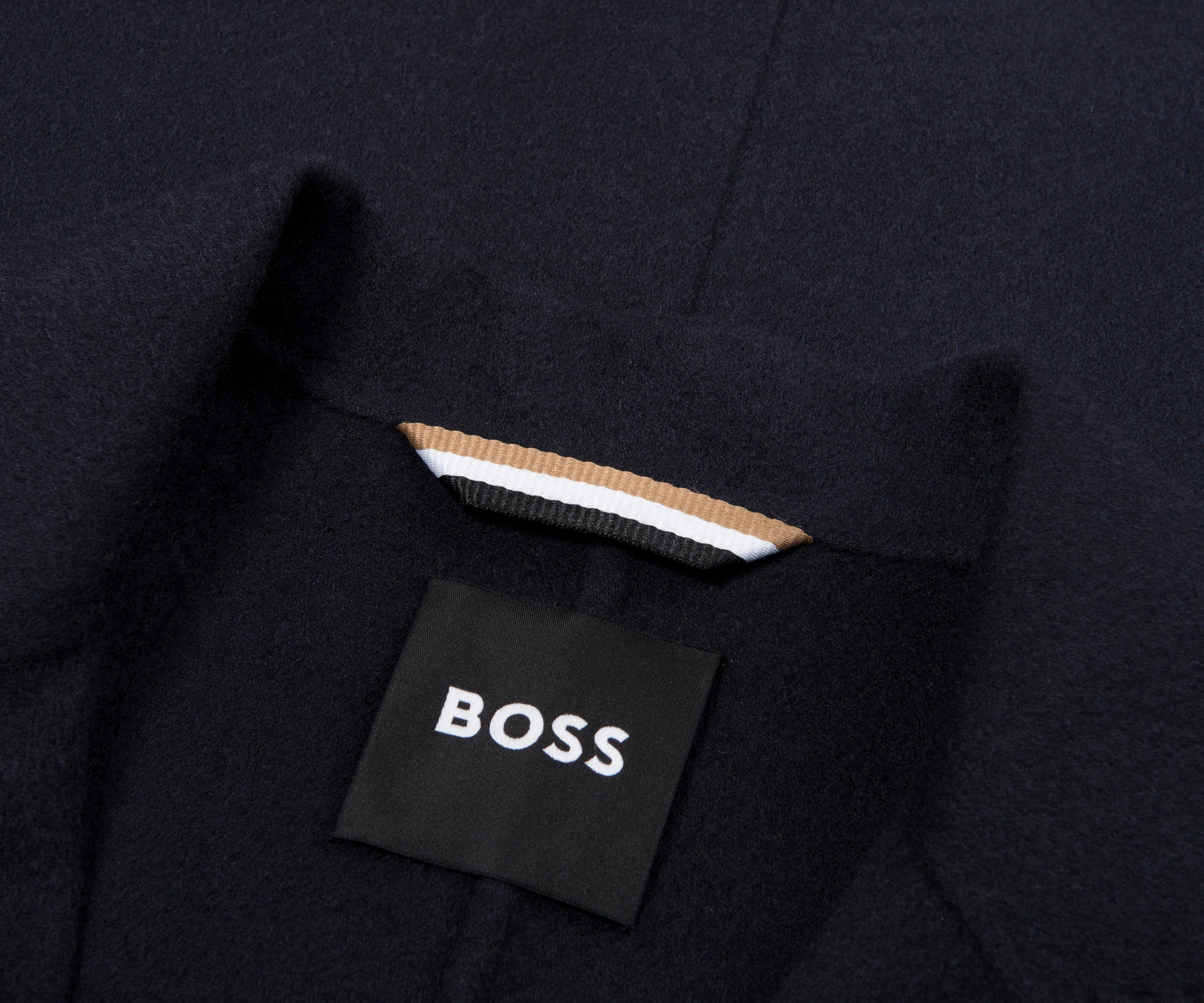 BOSS C-Cam Double Face Overcoat Navy - Image 2
