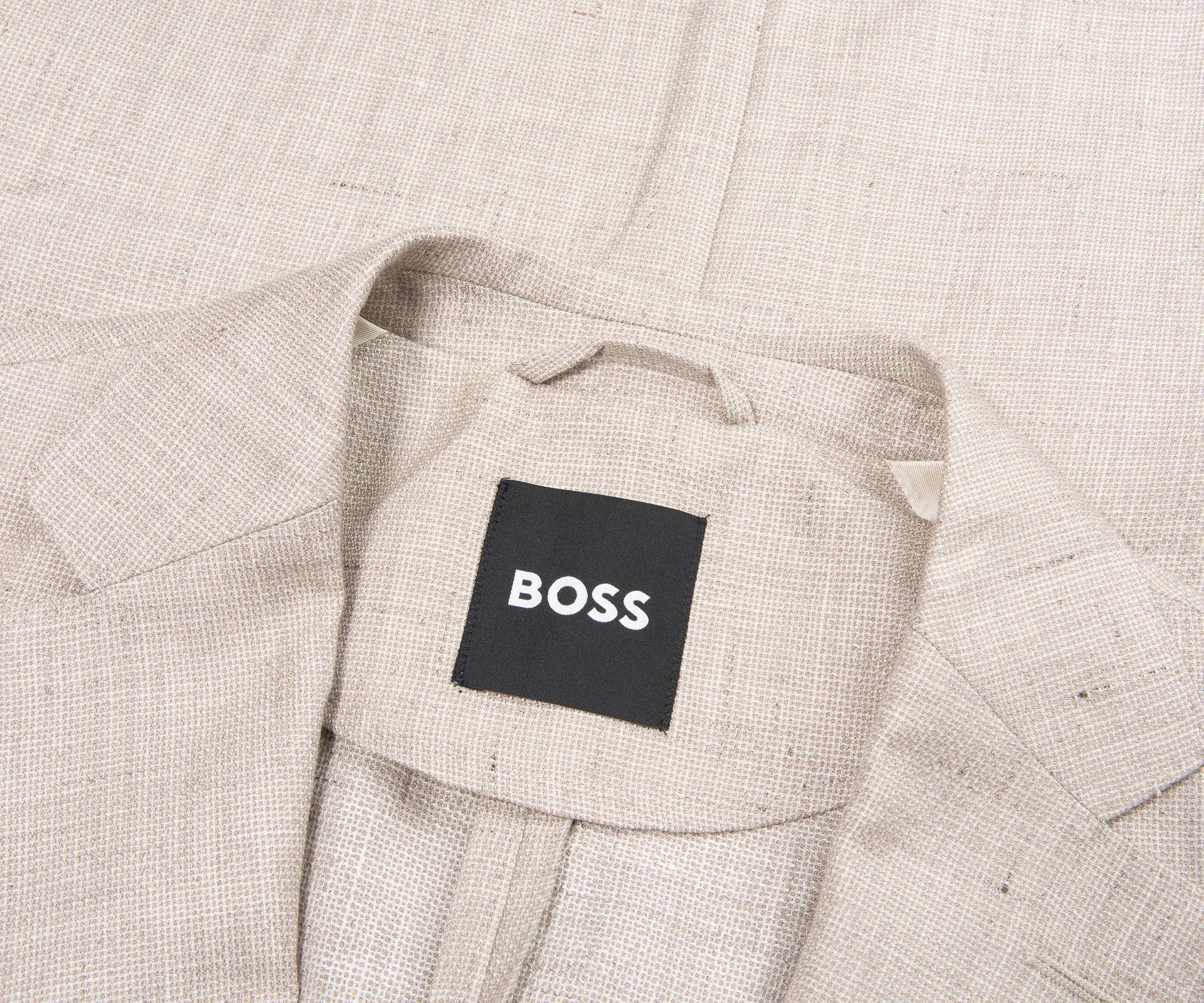 Boss C Hanry Open Grey Linen Blend Blazer - Image 2