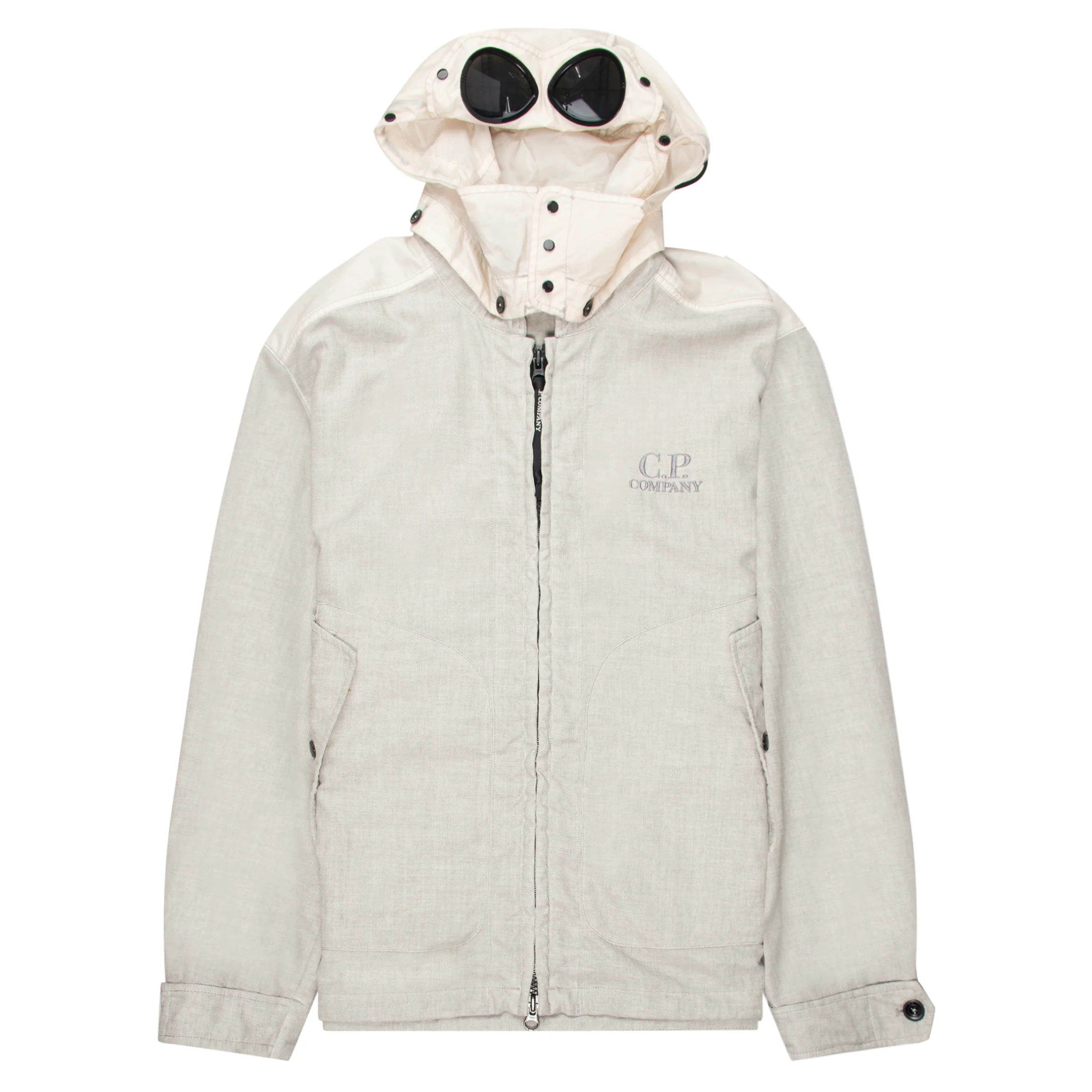 C.P. Company Dove Rafia Cropped Hooded Goggle Jacket