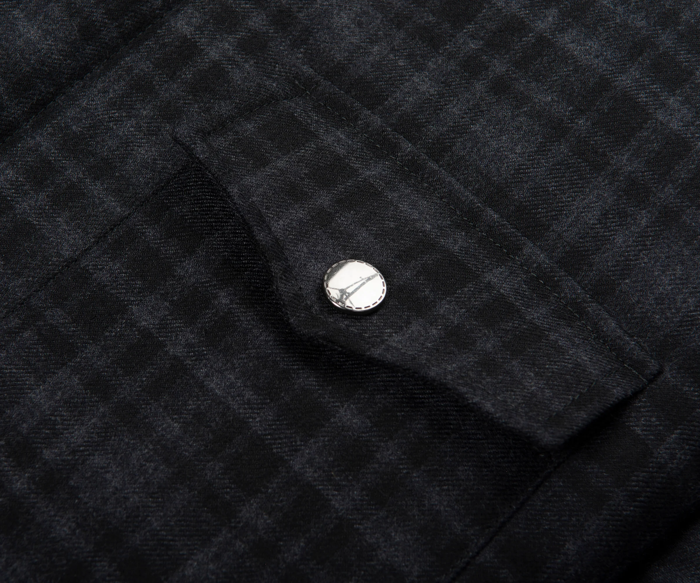 Canali Checked Reversible Jacket Grey/black - Image 3