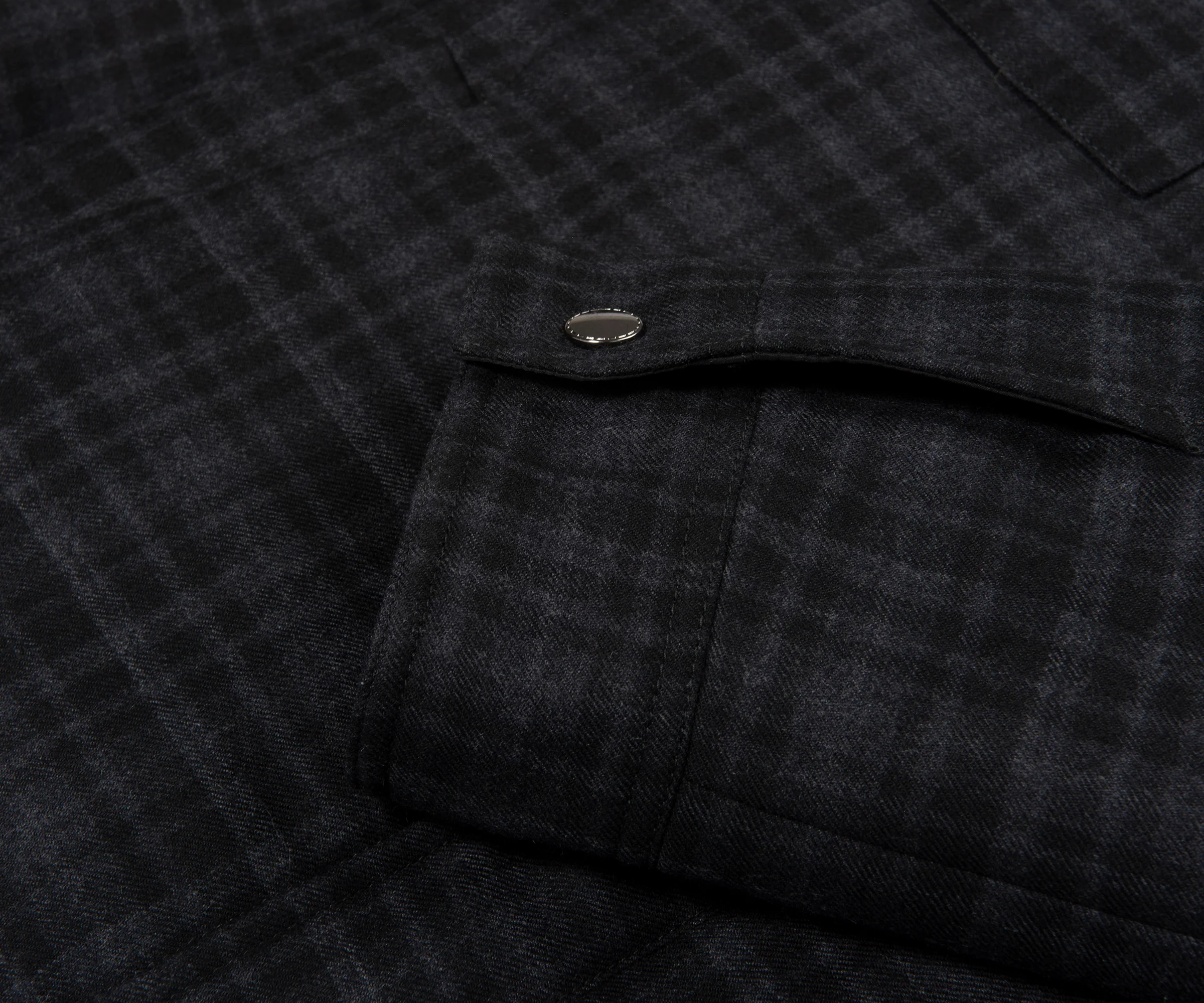Canali Checked Reversible Jacket Grey/black - Image 5