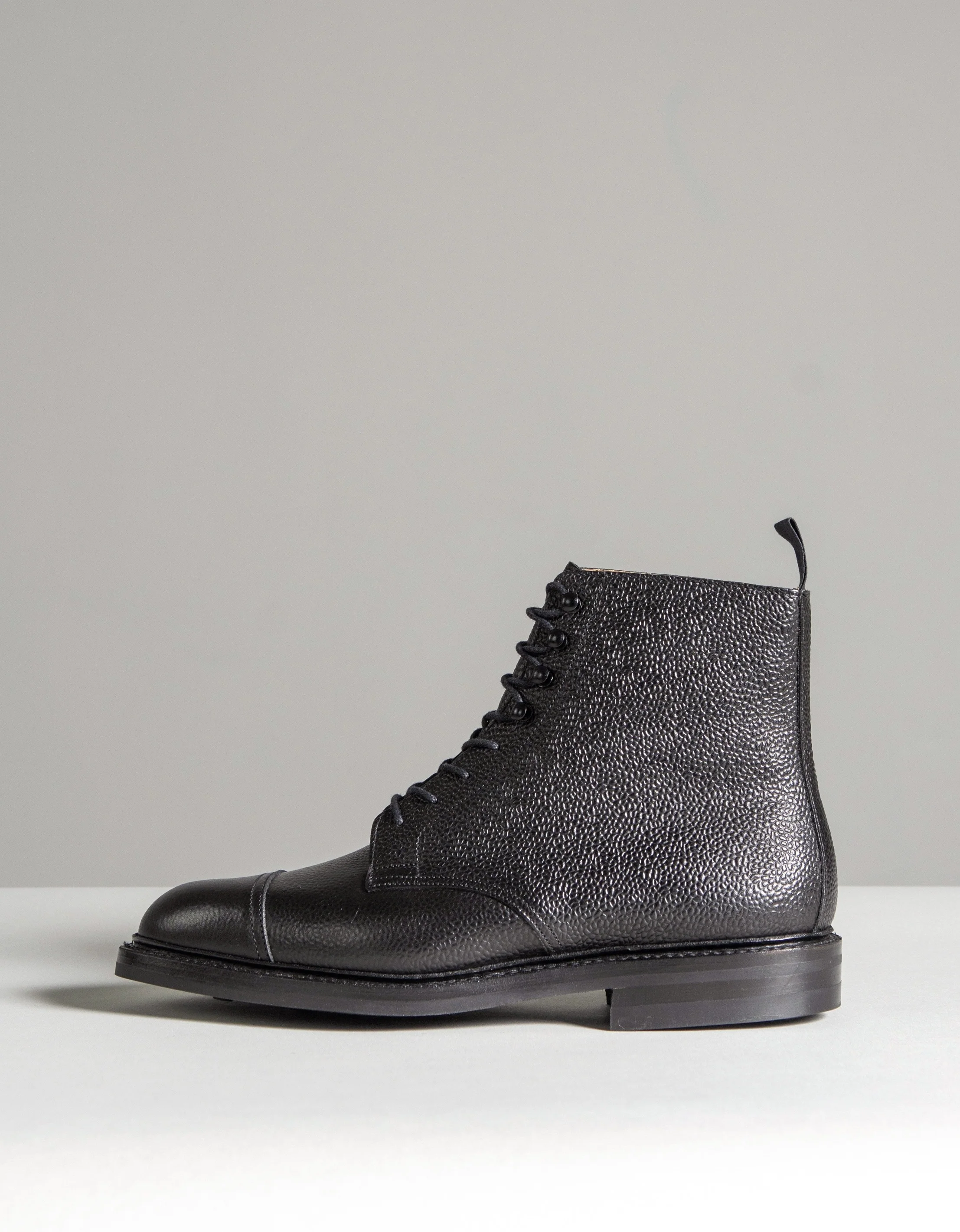 Crockett & Jones 'Coniston' Scotch Country Grain Boots Black - Image 3