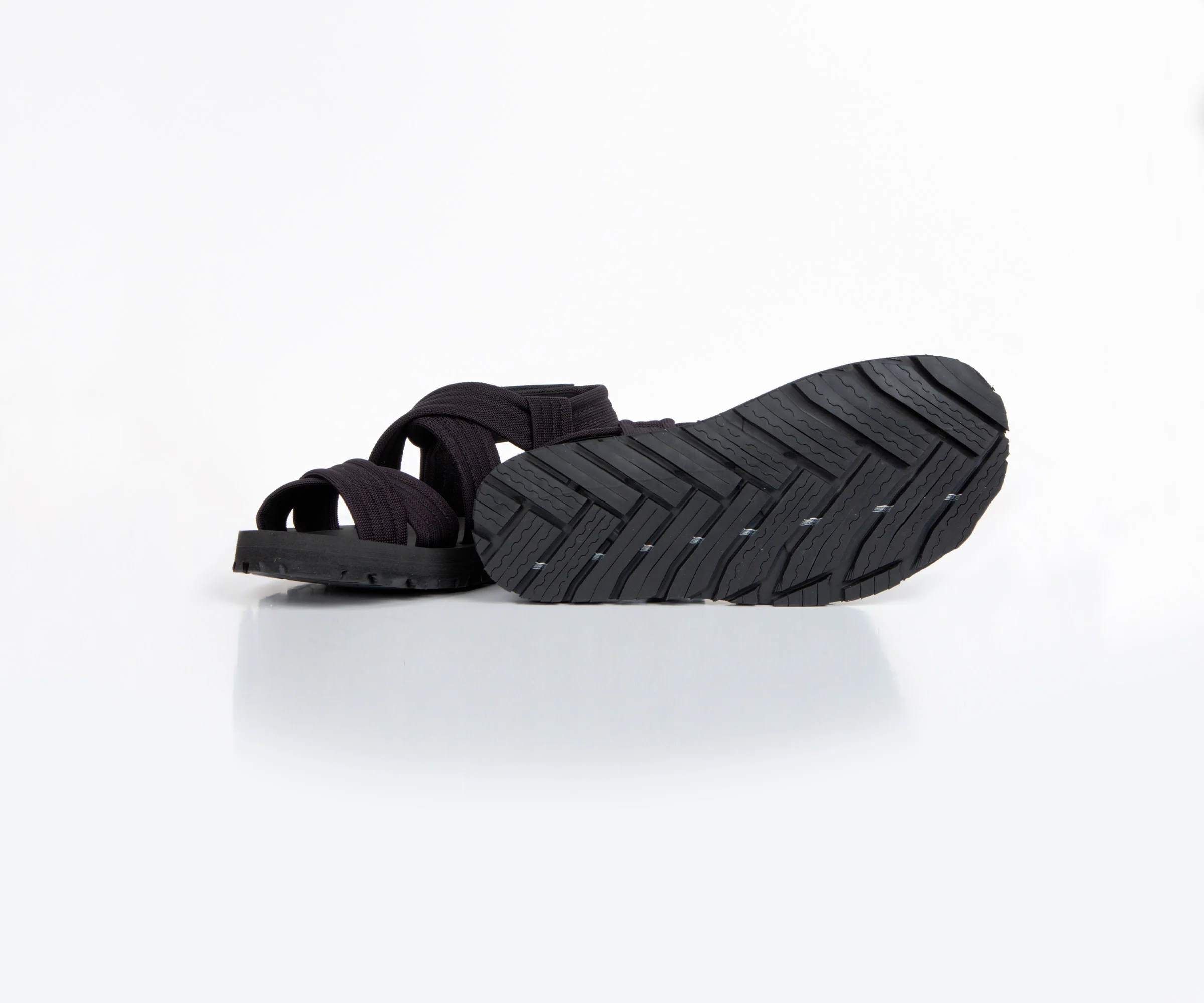Dries Van Noten Leather-Trimmed Webbing Sandals Black - Image 4