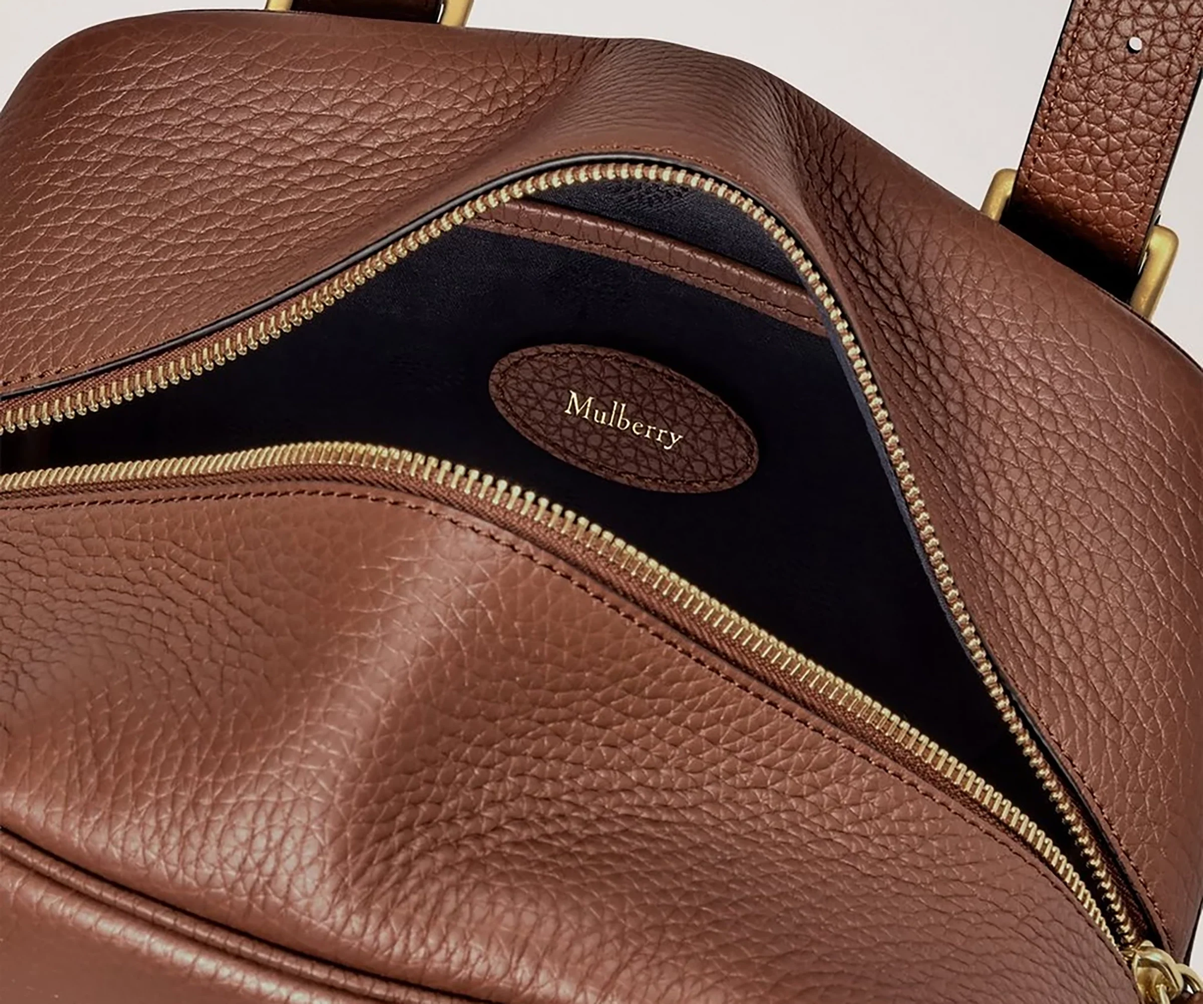 Mulberry Bright Oak Small Boston Heavy Grain Bag - Image 3
