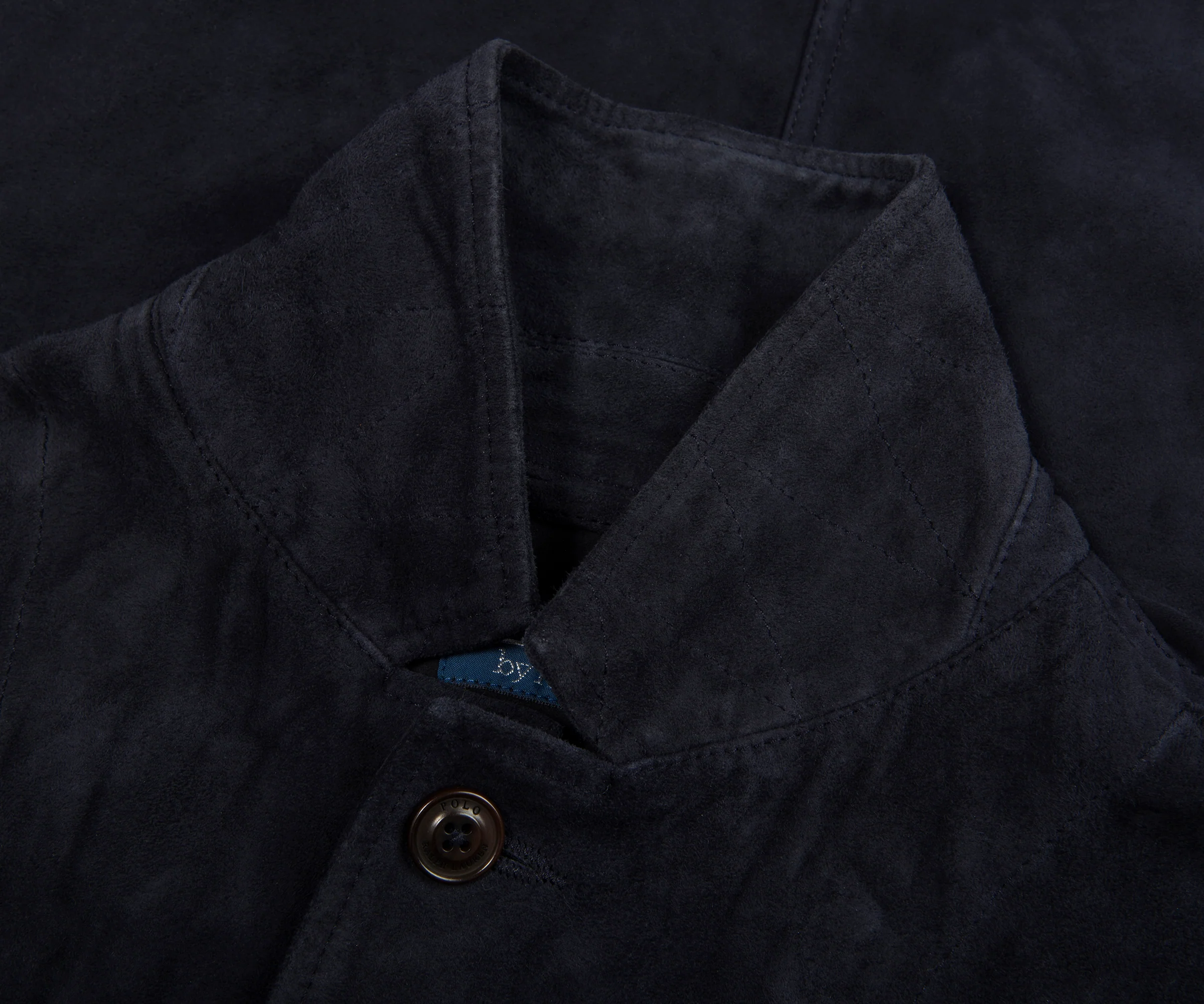 Ralph Lauren Navy Suede 3 Pocket Blazer - Image 2