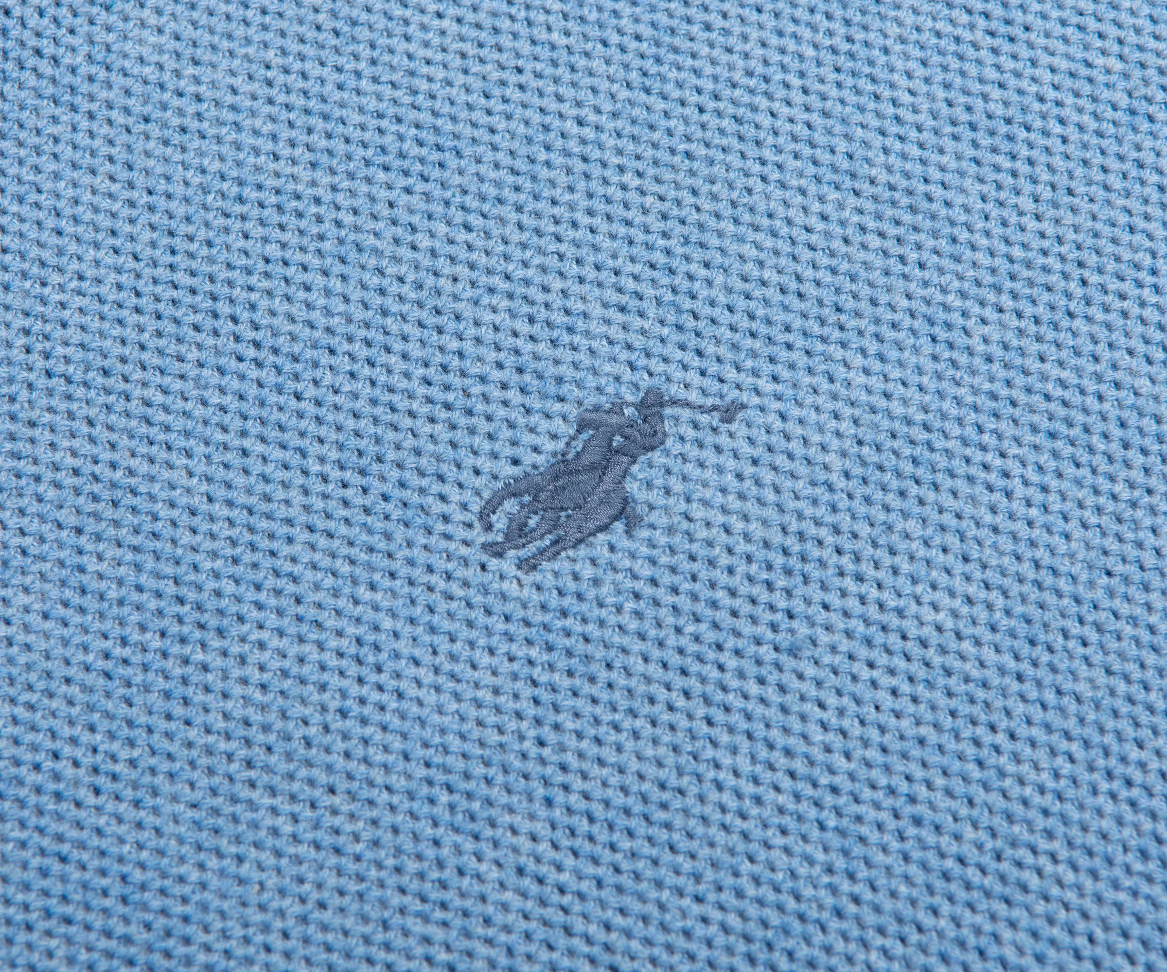 Ralph Lauren Waffle Textured 1/4 Zip Sweater Lake heather - Image 3