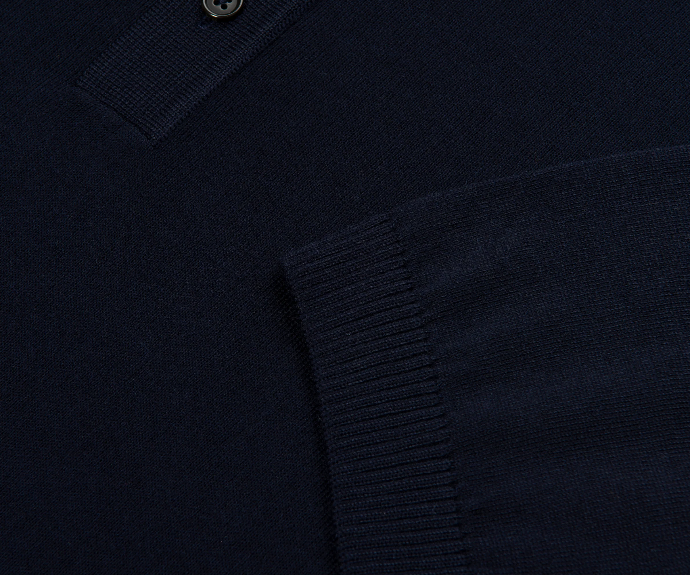 Boss H Nolano Navy Knitted SS Polo - Image 4