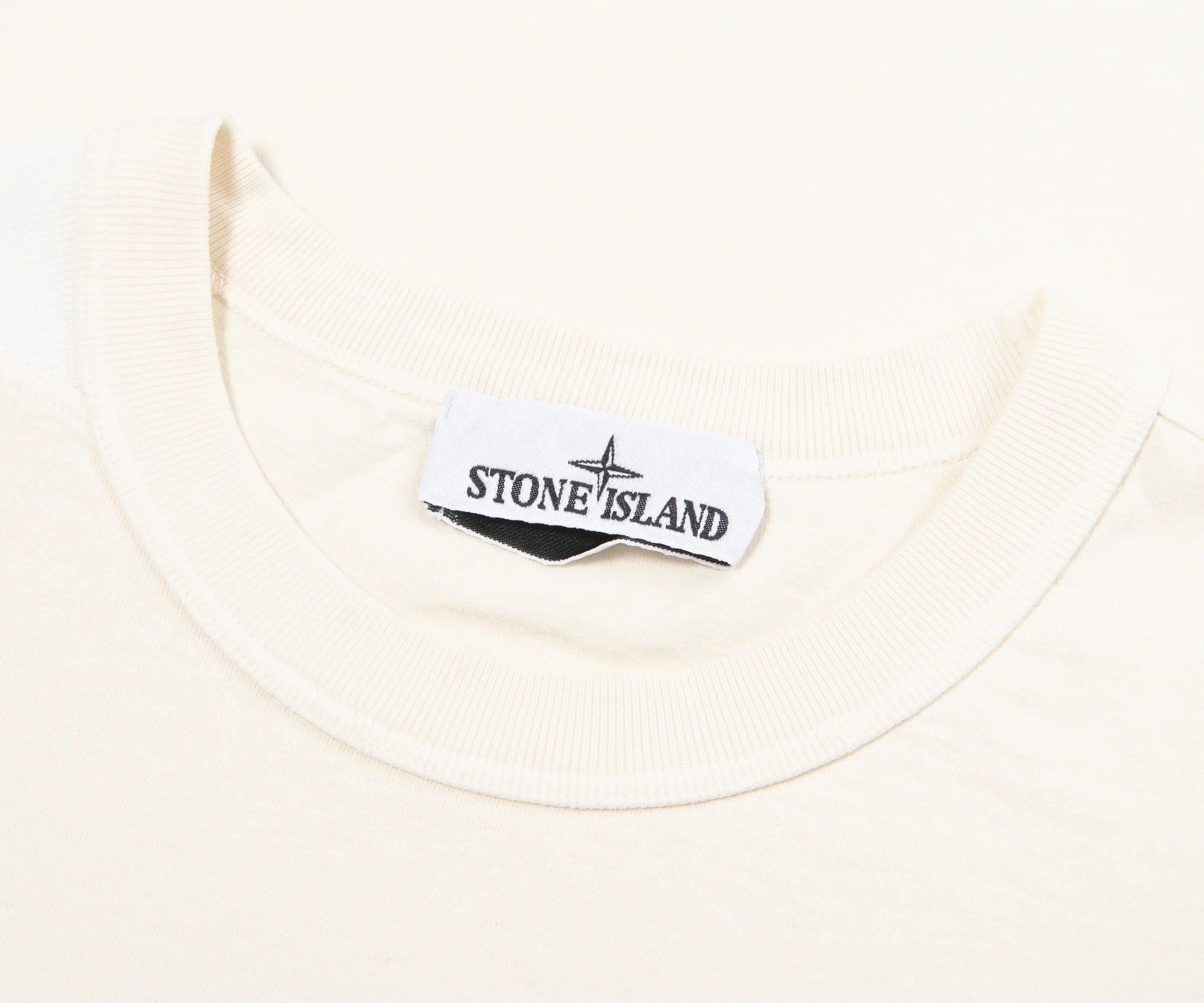 Stone Island Marina Cream Large Logo Heavy Weight T Shirt - Image 2