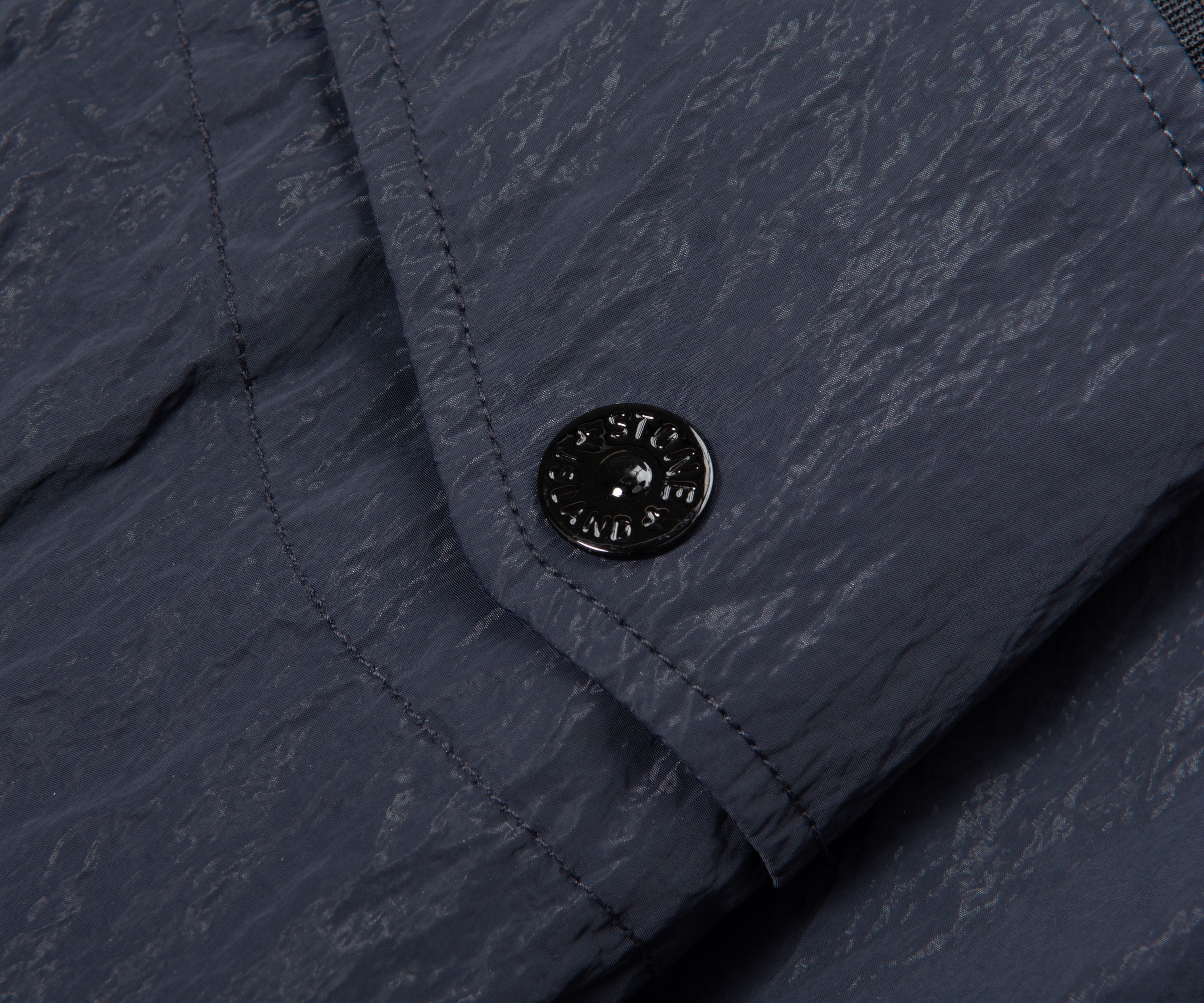 Stone Island Navy Warp Rib Nylon TC Stand Collar Satin Surface Jacket - Image 5
