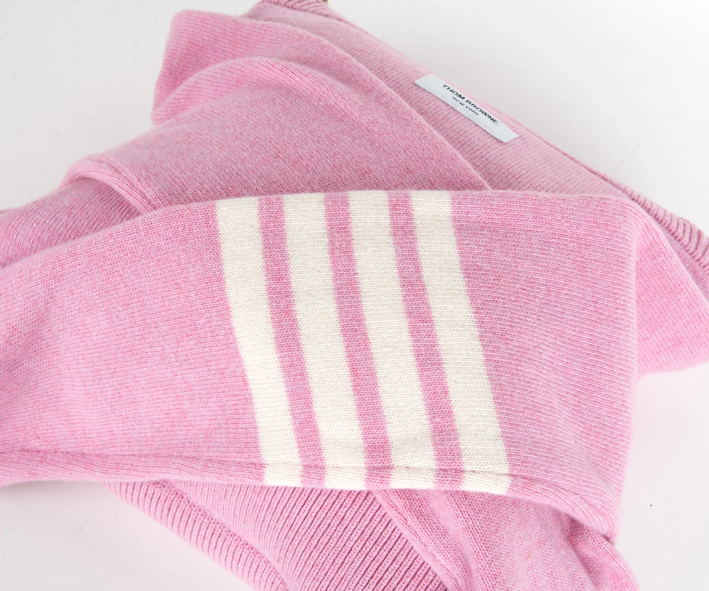 Thom Browne Merino Wool Jumper Bag Light Pink - Image 4